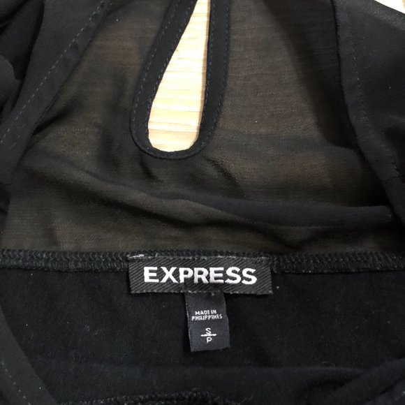 SOLD-Used Express black blouse shirt-small - Picture 6 of 6